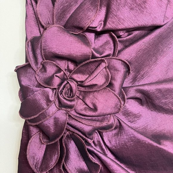 Jessica McClintock Burgundy Strapless Vintage Cocktail Party Dress- Runs Small - Picture 4 of 9